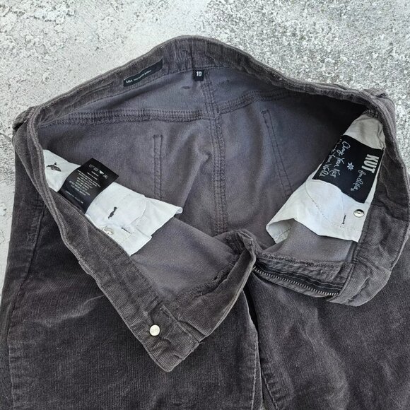 Kut from Kloth Women Pant Corduroy MIA TOOTHPICK Skinny Dark Brown Jeans Size 10 - Picture 8 of 11